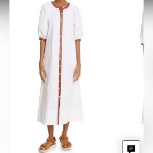Staud Vincent dress with leather trim
